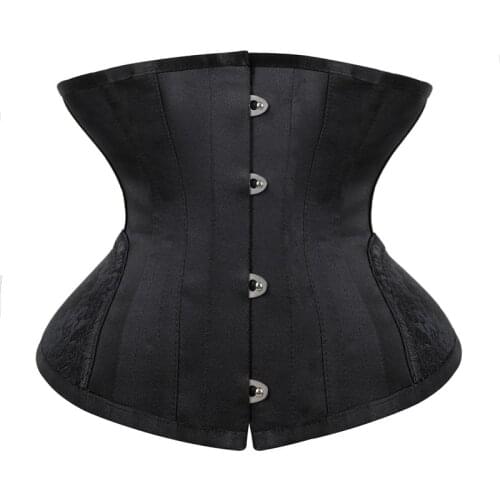 Underbust Corset Gothic Bustier Steampunk Corset Top Short Torso Hourglass Curve Shaper Slimming Modeling Strap Waist Trainer