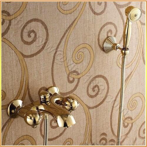 L15813 - Luxury Wall Mounted Chrome Color Brass Material of Bath Shower Tap