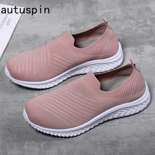 Autuspin Lightweight Womens Flats for Walking Slip on Casual Shoes Fashion Women Loafers Leisure Driving Flats Fitness GYM Shoe