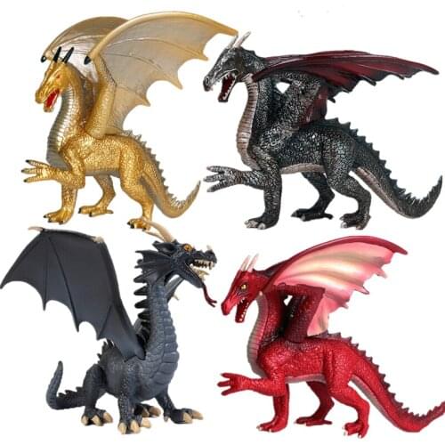 Flying Dragon Model Jurassic Dinosaur Collection Hand-made Children Educational Toy Animal Figure Simulation Pterosaur Gift