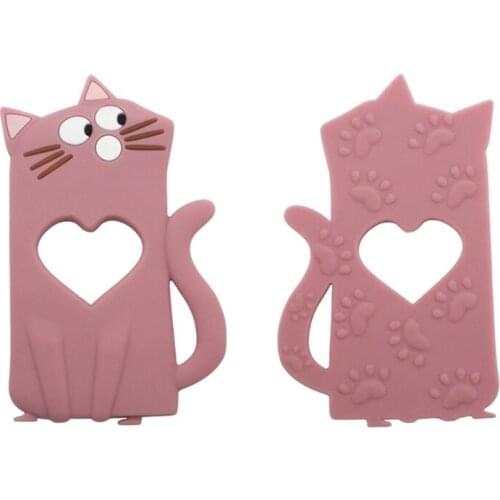 Cartoon Cats Animal Silicone Beads Teether BPA-free Newborn Infant Teething Soother Toddler Baby Chewing Nursing Molar Toy