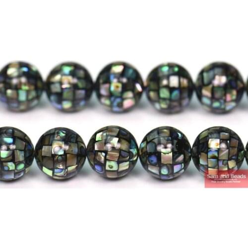 Natural 10mm round Abalone Shell beads for Bracelet Necklace Making 12pcs/lot ASRB01
