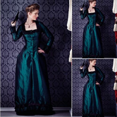 2017 New!elegant Vintage Costumes Gothic/Civil War Renaissance dress Ball Gown Dress Halloween dresses US 4-16 C-004