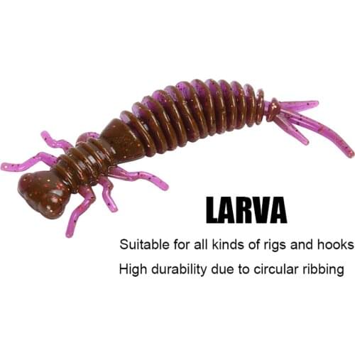 2021 New Larva Soft Bait Specification 5.5cm 7.5cm 10cm Insect Soft Bait Lure Fake Bait Ocean Rock Fishing Bait