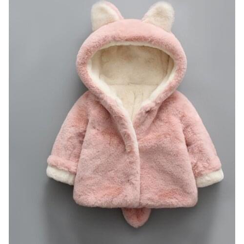 2021 New Winter Jackets For Baby Cute Infant Thick Hooded Plush Coat Boys Girls Warm Kids Outerwear