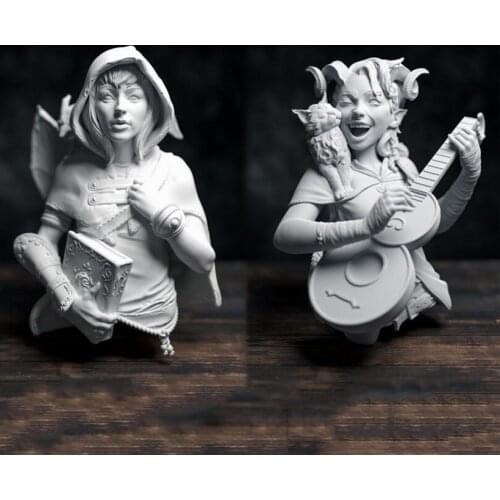 New Unassembled 1/12 ancient woman bust include 2 Resin Figure Unpainted Model Kit