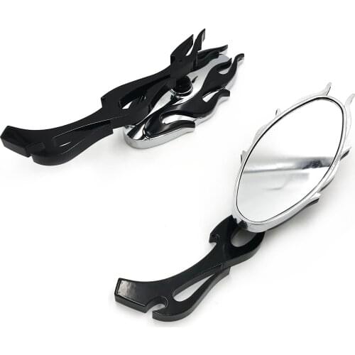 Aftermarket motorcycle accessories retroviseur moto Flame style rearview mirror for harley any cruiser chopper custom Chrome