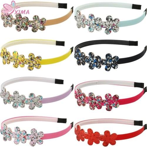 XIMA 1PC Retail Flower Party Headband Hair Flower Hairband Sequin Headbands Children Hair Accessories