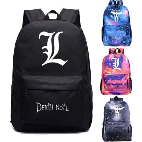 Death Note Teens Backpack Boys Girls Back to School back pack Fashion New Men Women casual Travel Bags Students Laptop Mochila