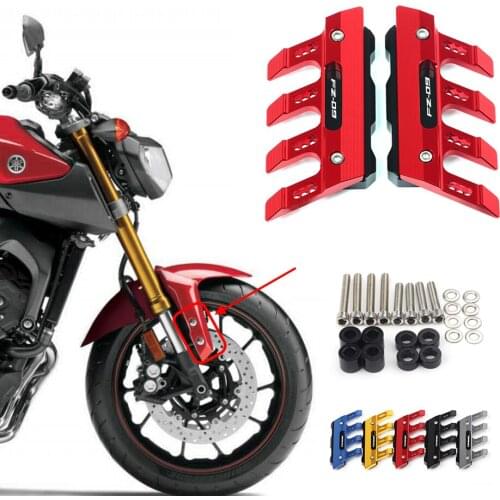 With Logo For Yamaha FZ-09 Motorcycle Mudguard Front Fork Protector Guard Block Front Fender Anti-fall Slider Accessories
