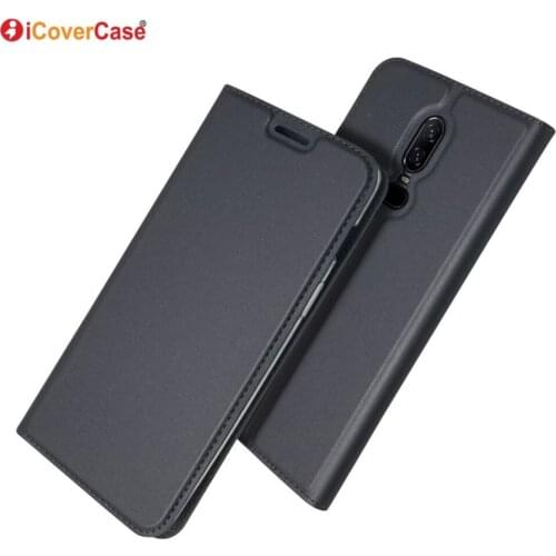 Ultra-thin PU Leather Flip Wallet Case Stand Cover For OnePlus 6