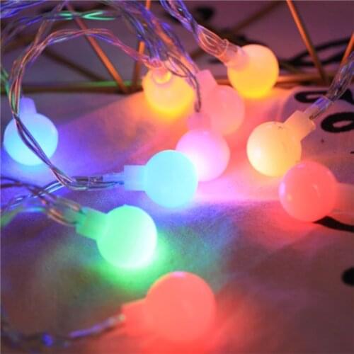 Colorful Ball Shape Led Light String Fairy Lights Indoor Bedroom Party Home Decoration Waterproof Battery USB Powered Lighting