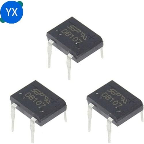 50PCS Rectifier Bridge DB104S DB104 DB107 DB107S DB157S DB207S DB207 DIP4 SOP4 1A 2A 400V 1000V 2000V