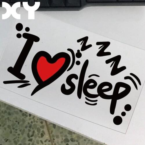 High Quality motorcycle Stickers Decals Car styling Reflective Type Car stickers I love to sleep Bumper Accessories
