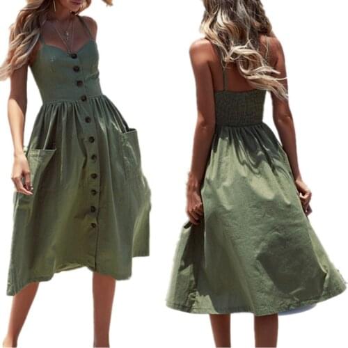 Fashion sexy 2021 womens single breasted MIDI dress casual spot printed cotton hemp Club Dress Vestido sexy V-neck off shoulder