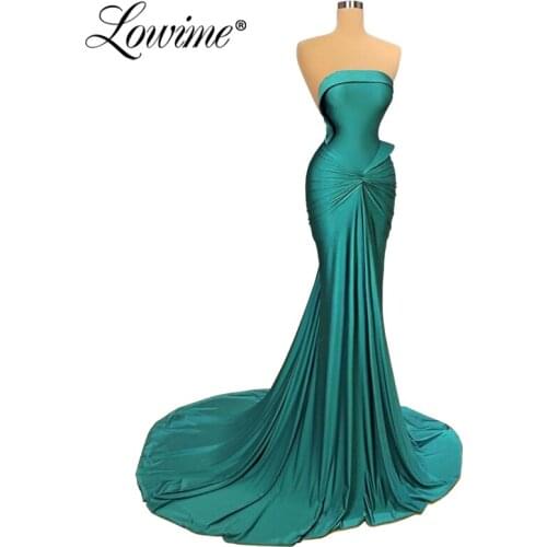Robes De Soiree Strapless Long Party Dress African Prom Dresses 2020 Mermaid Evening Gown Vestidos De Festa Women Evening Wear