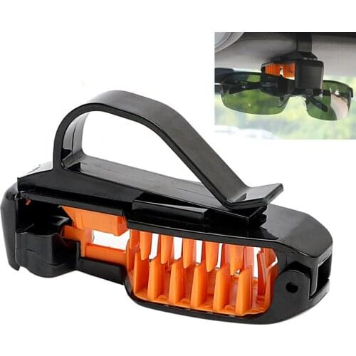 2Pcs Auto Portable Glasses Storage Box Car Sun Visor Sunglasses Holder Eyeglasses Clip Universal Car Glasses Cases Fastener Clip