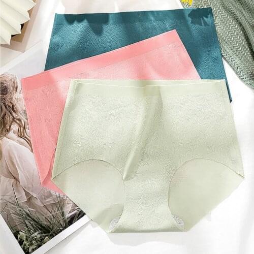 4pcs/lot Womens Panties Seamless Underwear Sexy Sensual Lingerie Underpants Ice Silk Briefs Panties for Women Clothes