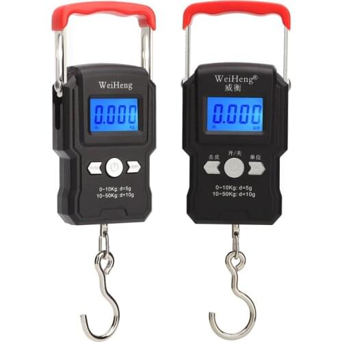 50Kg/5g LCD Electronic Portable Digital Scale Hanging Hook Fishing Travel Double Precision Luggage Weight Scale Balance Scales