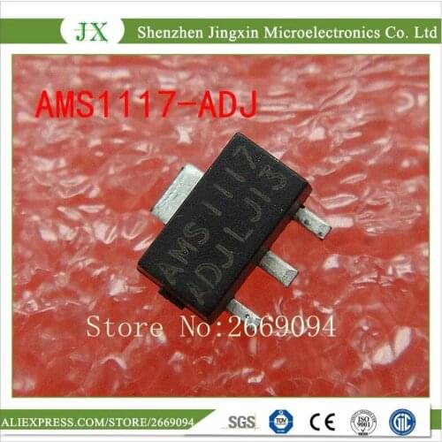50PCS AMS1117-ADJ SOT89 AMS1117 LM1117 1117 ADJ Voltage Regulator SOT-89