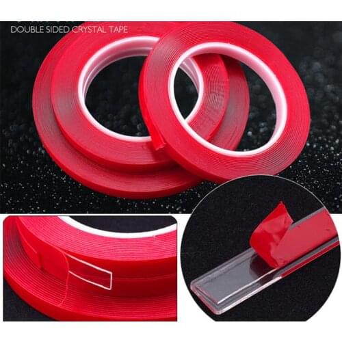 60pcs/lot Red 3M 10M Nail Nano Tape Traceless Transparent Double-sided Adhesive Display Glue Nail Art Supplies HA1831