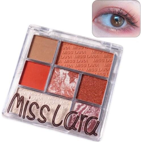 7 Colors Matte Eyeshadow Palette Waterproof Makeup Glitter Pearlescent Highlighter Eye Shadow Blush Palette Cosmetic