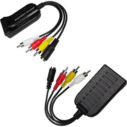 RCA AV to HDMI Converter Adapter CVBS s-Video to HDMI Converter