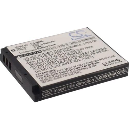 2021 Battery For Canon NB-6L PowerShot SX240 HS,PowerShot SX260 HS,PowerShot SX270 HS,PowerShot SX280 HS 850mAh / 3.15Wh
