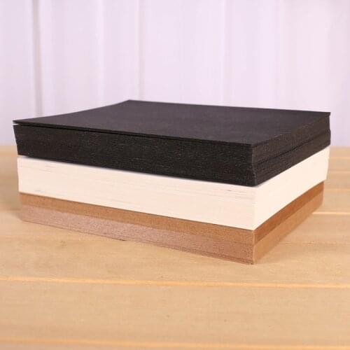 20pcs/pack white black kraft blank paper memo pad message gift card for school office supplies stationery wholesale