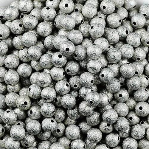 White K Folds Copper beads 4 6 8 10mm Round Loose bead for DIY Women jewelry Making Necklace Bracelet Beaded accessories Finding