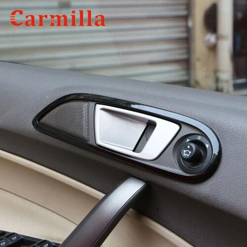 Carmilla 4pcs/set Car Accessories Interior Inner Door Handle Bowl Cover Trim Sticker for Ford Fiesta MK7 2009-2014 Accessories