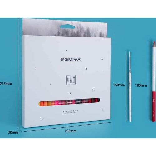 Miya Himi colored pencils Environmental friendly package with handle bar for Kids, Adults, artists in 24/36/48 Colors