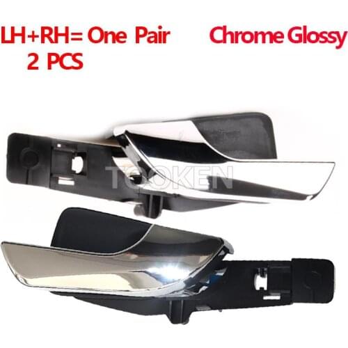 Two Color Chrome Glossy&Matte Silver Interior Door Handle Inside Inner Handle Trim For Alfa Romeo Giulietta 2010-2019 156092167