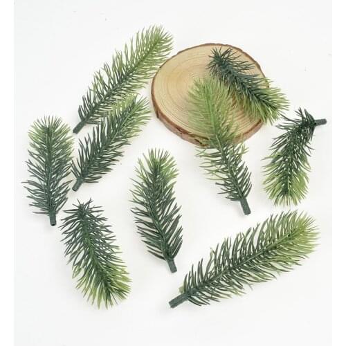 10pcs Artificial Pine Needles Diy Accessories Bouquet Garland Christmas Tree ValentineS Day Christmas New Year Home Decoration