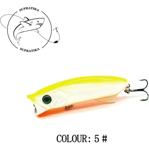 8cm/11g Artificial Floating Popper High Quality Fishing Lure Hard Bait 3D Eyes Anti-Corrosion Freshwater Plastic Fishing Bait