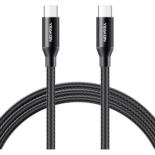 USB C to USB C Cable Double USB-C Fast Charger Cord 60W Power Delivery PD Charging for Apple MacBook Galaxy S20 Nintendo Switch