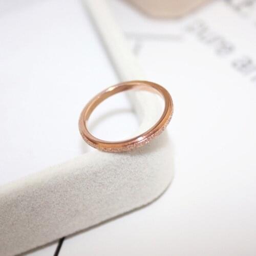 Trendy Stainless Steel Frosted Tail Rings for Women 3 Colors Personality Ins Couple Ring Simple Index Finger Ring Party Jewelry