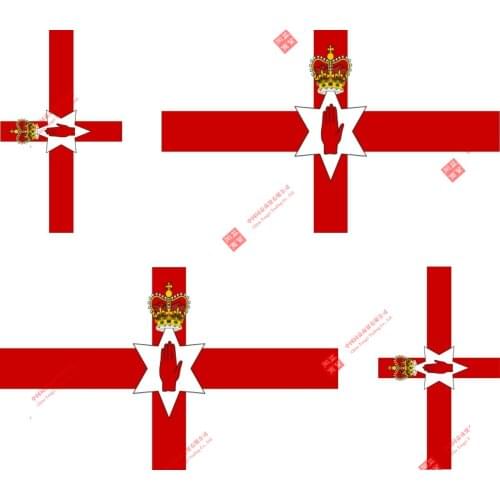 Hot Sell Personality4x Sticker Adesivo Adesivi Decal Vinyl Auto Moto Bandiera IRLANDA DEL NORDracing Motorcycle Helmet Stickers