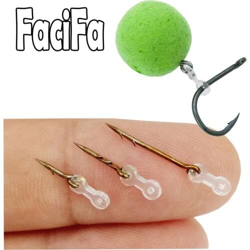 12pcs Metal Bait Spike Carp Fishing Accessories Bait Sting Boilies Pin with Clear Rubber Corn Ronnie Hair Rig Carp Feeder Tackle