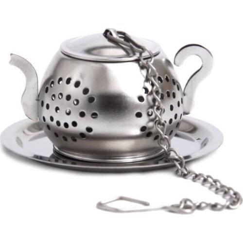 MINI Cute Stainless Steel Tea Infuser Pendant Design Home Office Tea Strainer Gift Teapot Type Creative Tea Accessories LX2109