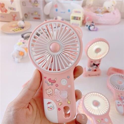 Mini Fan USB Rechargeable Portable Handheld Fan Air Cooler Desktop Fans with LED Light for Outdoor Office Home