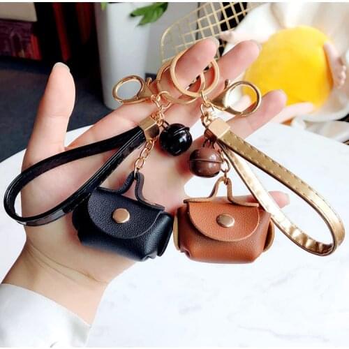 Mini Classical Bag Wallet KeyChian PU leather car keychain men women waist key Car pendant Women Coin Pocket Purse Keyring