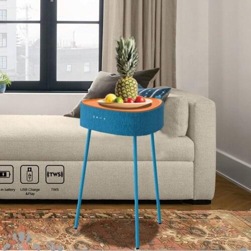 Washable Wireless BT Table Speaker Wireless Charging Smart Table Surround HD Sound Projection with USB AUX Charging Input