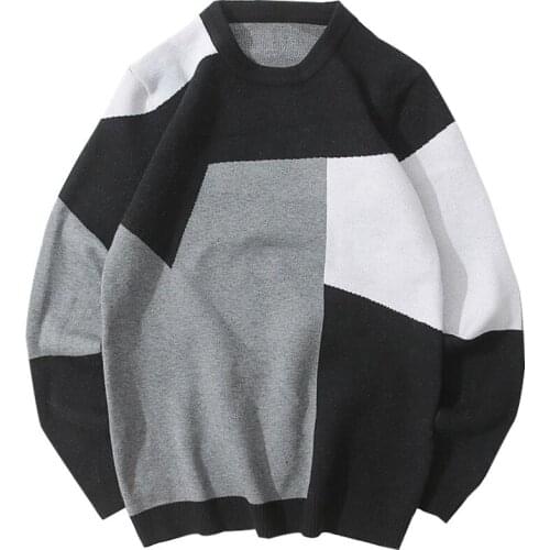 Oversized Mens Sweaters Fashion Autumn Knitted Sweater for Man Full Sleeve Acrylic Pullove Men Clothing 2020