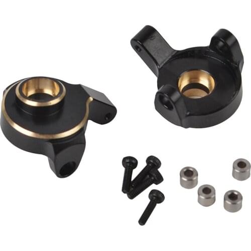 2PCS Brass Steering Knuckle Set for Axial SCX24 90081 Upgrade Parts