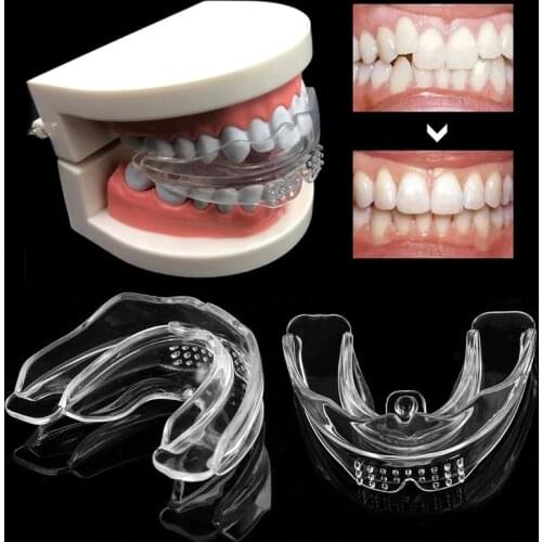 Invisible Dental Orthodontic Braces Adult Tooth Alignment Trainer Silicone Teeth Retainer Mouth Guard Straightener Transparent