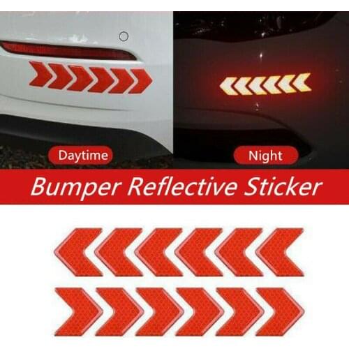 New 1 set Car Reflective Warning Strip Tape Bumper Safety Reflector Sticker Decal