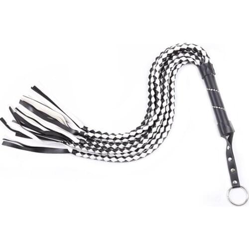 Pu Leather Horse Supply Premium Woven Suede Flogger for Horse Training Crop Whip Suede or Covered Handle with Wrist Strap