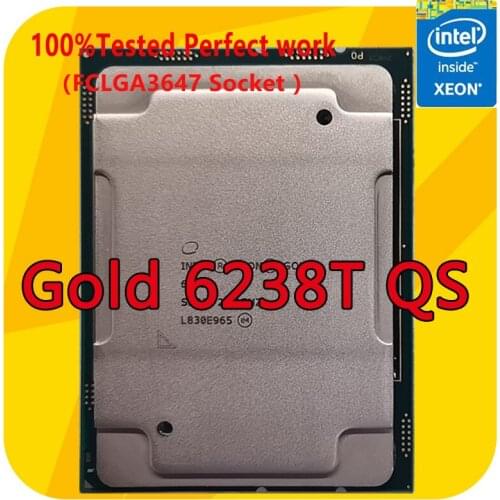 Intel Xeon Gold 6238T QS Version QRBW 1.9GHZ 22-Cores 30.25BM CPU Processor 125W LGA3647 For Server Motherboard
