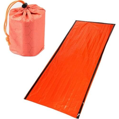 WolFAce Sleeping Bag Emergency First Aid Sleeping Bag PE Aluminum Film Tent For Outdoor Camping and Hiking Sun Protection